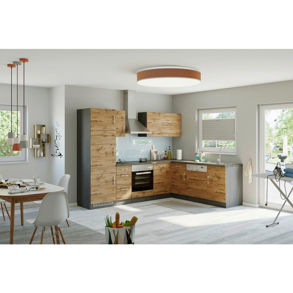 Eckküche Winkelblock Ohne Geräte 270x150 Cm Eichefarben