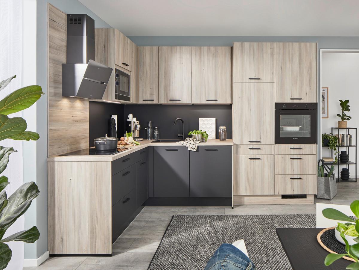 Eckküche Pn100/210 - Design, Holzwerkstoff (205/298cm) - Pino