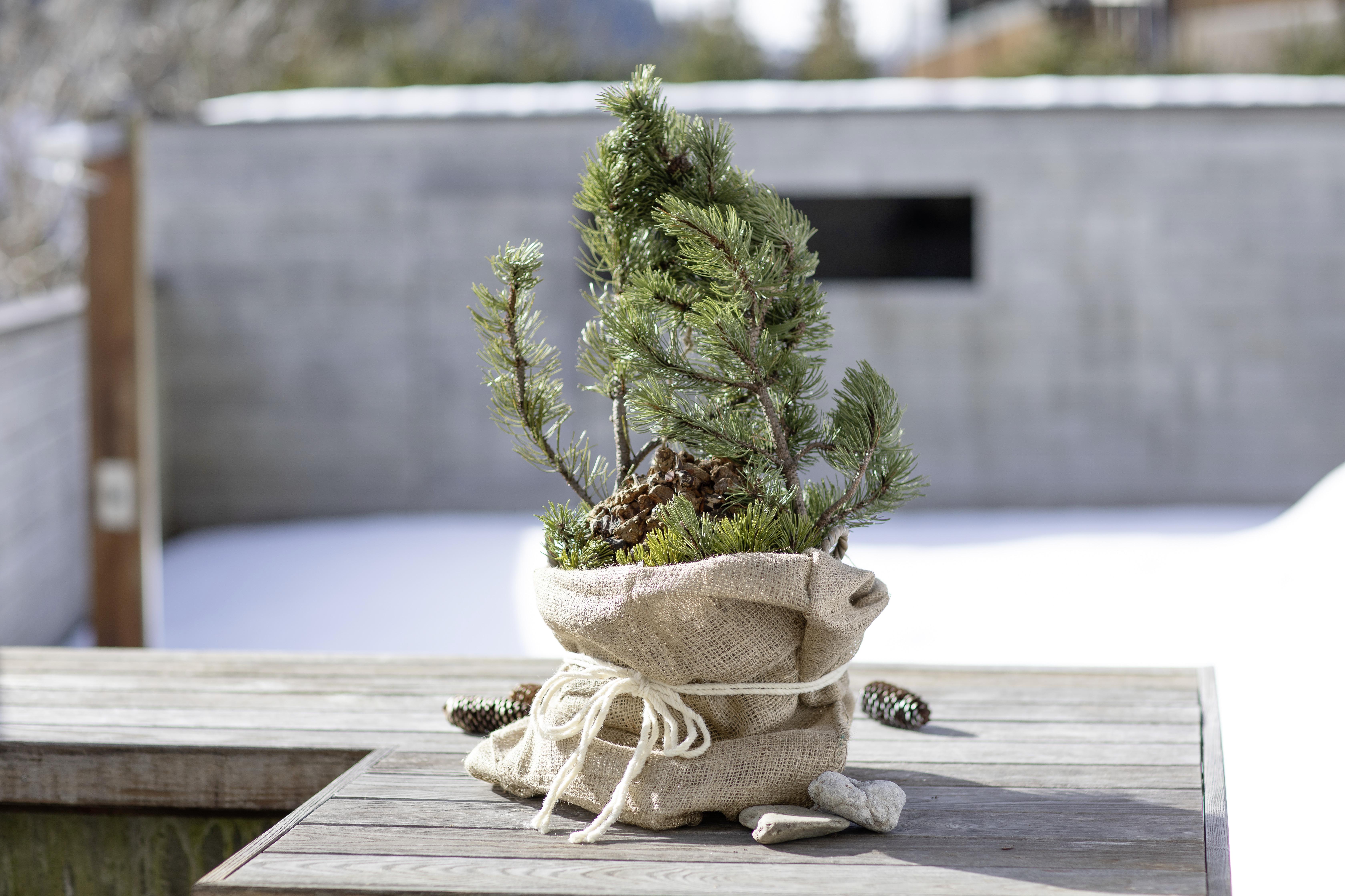 Outdoor-Dekoration aus Jute