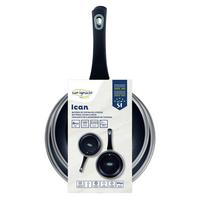 PFANNENSET Metall 4-Teilig - Schwarz/Mintgrün, Basics, Metall (47/28/18cm)