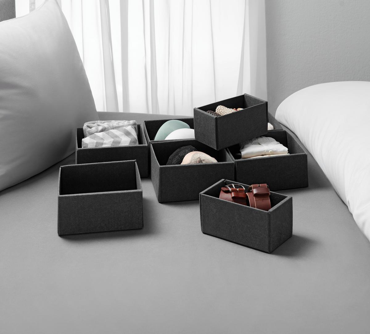 Zásuvkový box Unit, L - šedá, Konvenční, textil - Premium Living
