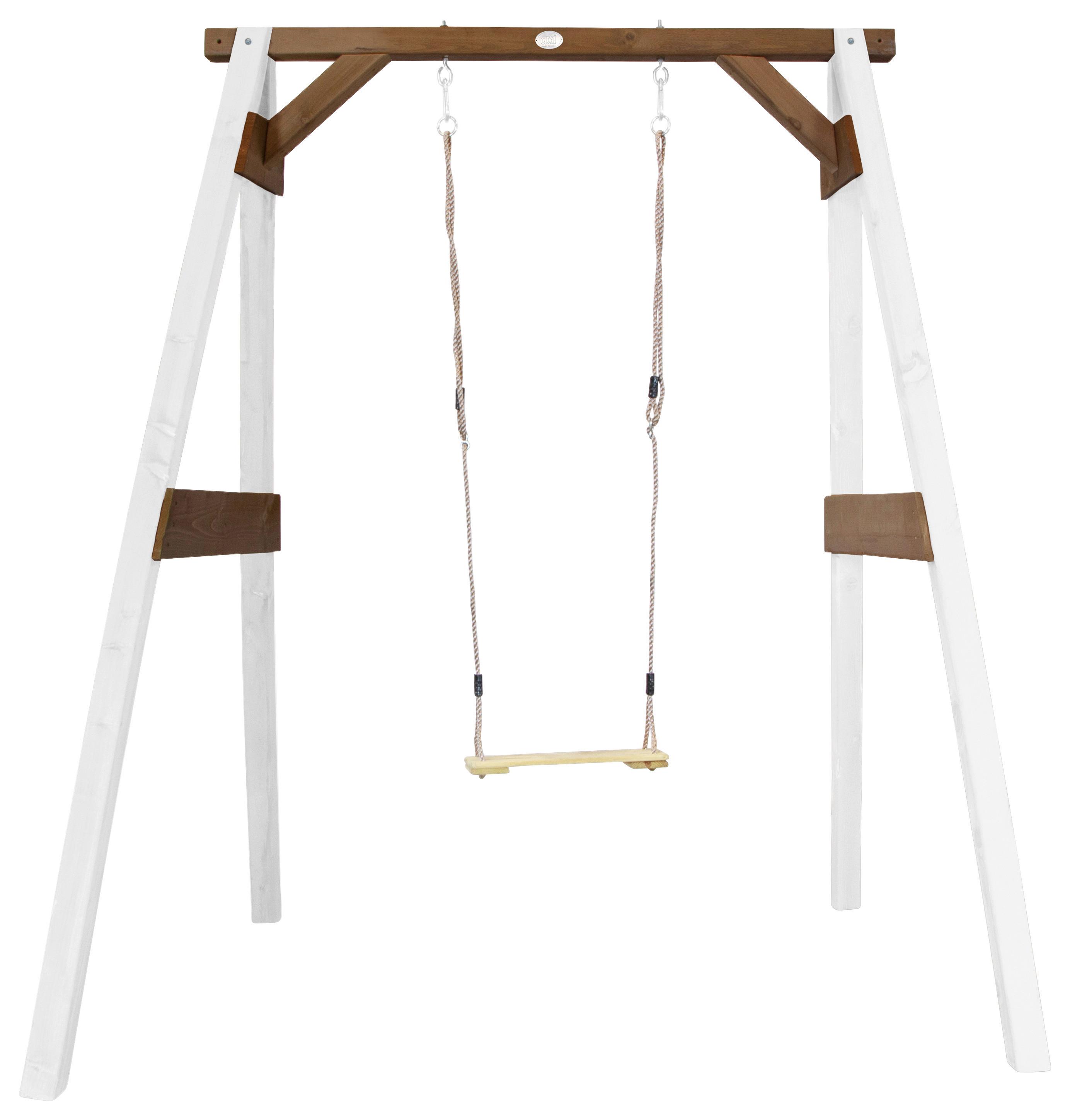 Schaukel A030.136.02 - Braun/Weiß, KONVENTIONELL, Holz (181/207/160cm) - Ambia Garden