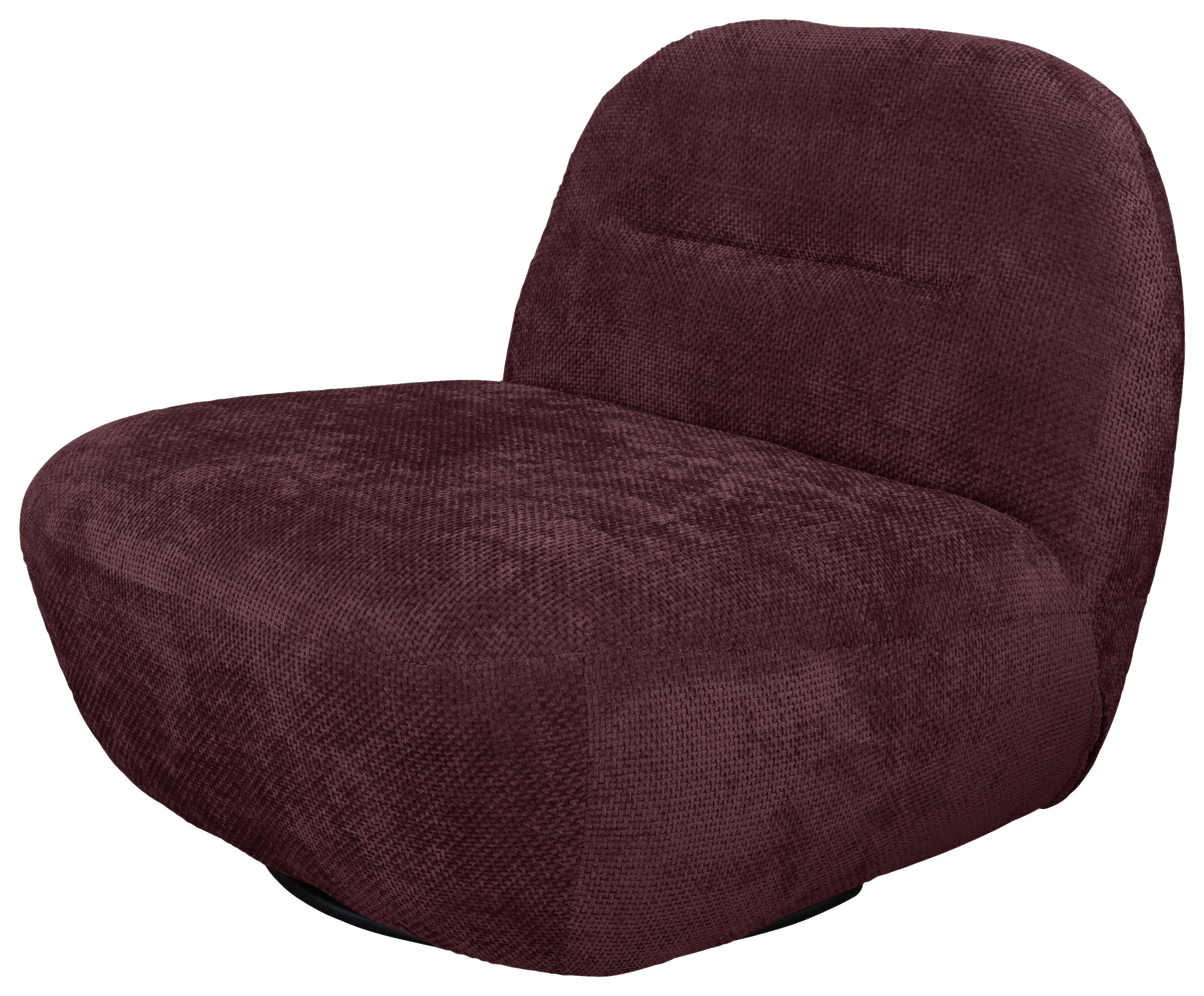 Relaxsessel Bunty Bordeaux B: 85 cm - Bordeaux/Schwarz, Basics, Textil (85/74/85cm) - Livetastic