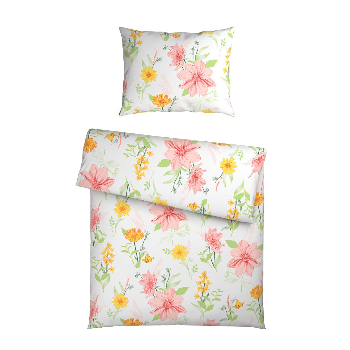 Bettwäsche Maila - Gelb/Rot, MODERN, Textil - Luca Bessoni