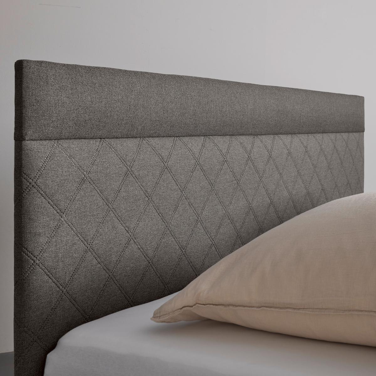 Boxspring posteľ s topperom Rosa, 180x200 cm, tmavosivá - čierna/sivá, Modern, drevo/kompozitné drevo (180/200cm) - Bessagi Home
