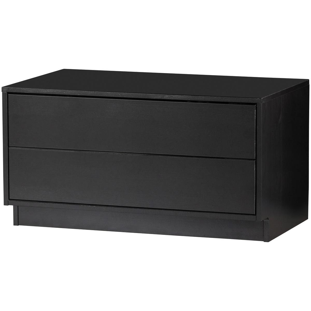 Lowboard Finca Schwarz B: 75cm - Schwarz, Design, Holz (75/40/40cm) - Livetastic