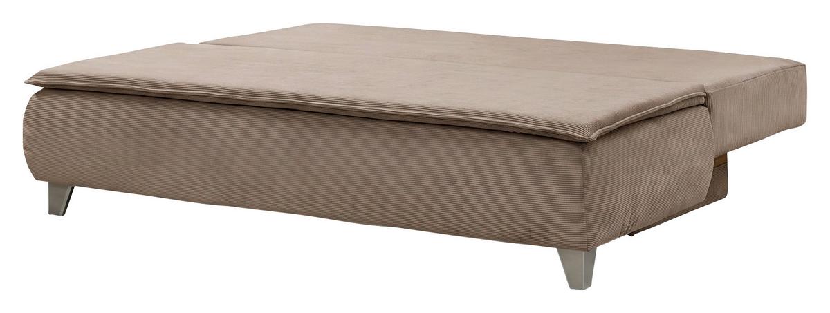Boxspringová pohovka MONA LUX, béžově hnědý manšestr - béžová hnědá, Moderní, textil (208/100/106cm) - Mömax