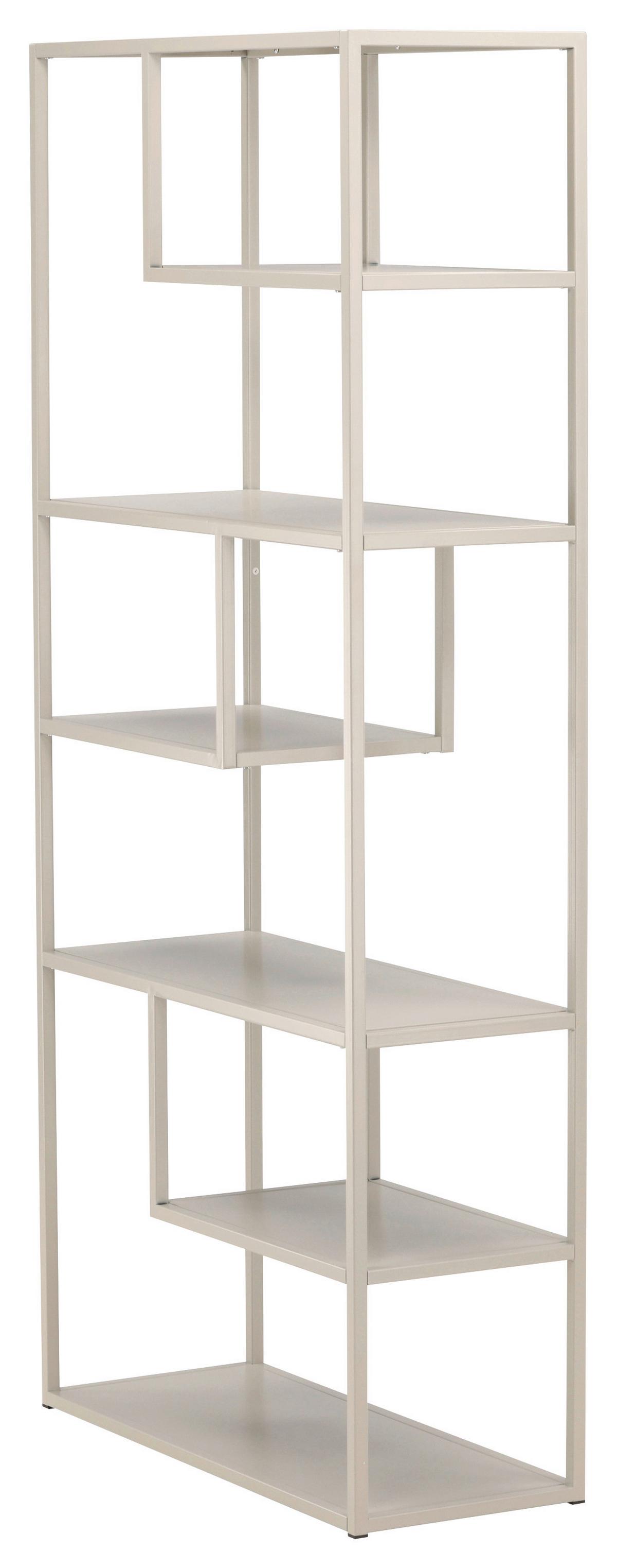 Bücherwand Staal - Beige, Design, Metall (85/188/35cm) - Livetastic