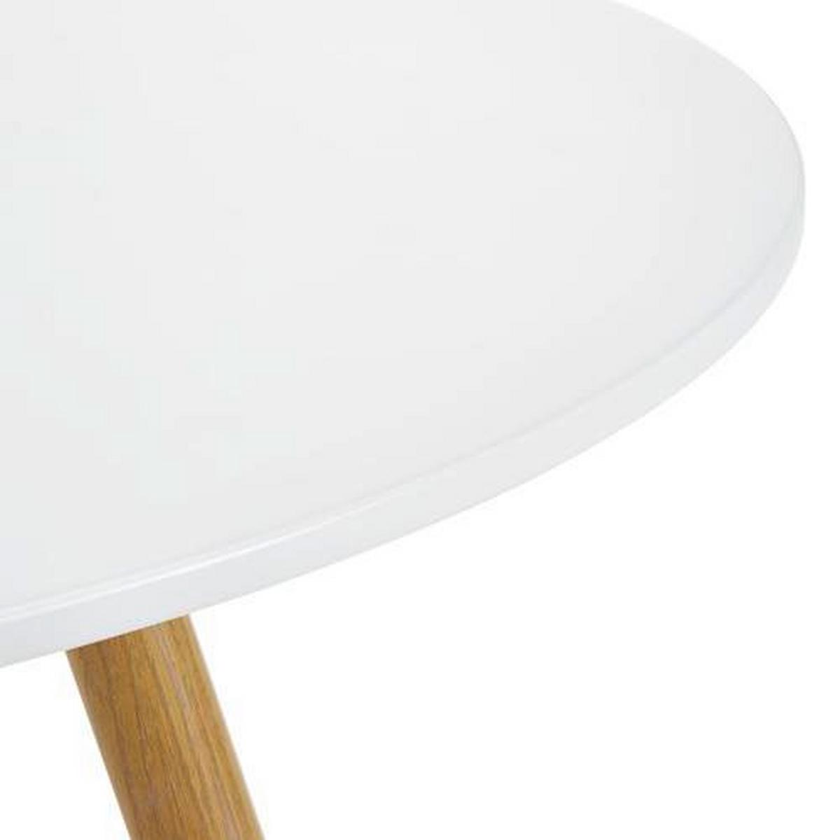 Jídelní stůl John 80 - bílá/barvy dubu, Moderní, kov/dřevo (80/76cm) - Modern Living
