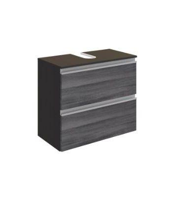 Waschbeckenunterschrank Arezzo B: 60 cm Silbereiche Dekor - Silberfarben/Graphitfarben, Basics, Holzwerkstoff (60/54/35cm) - Held