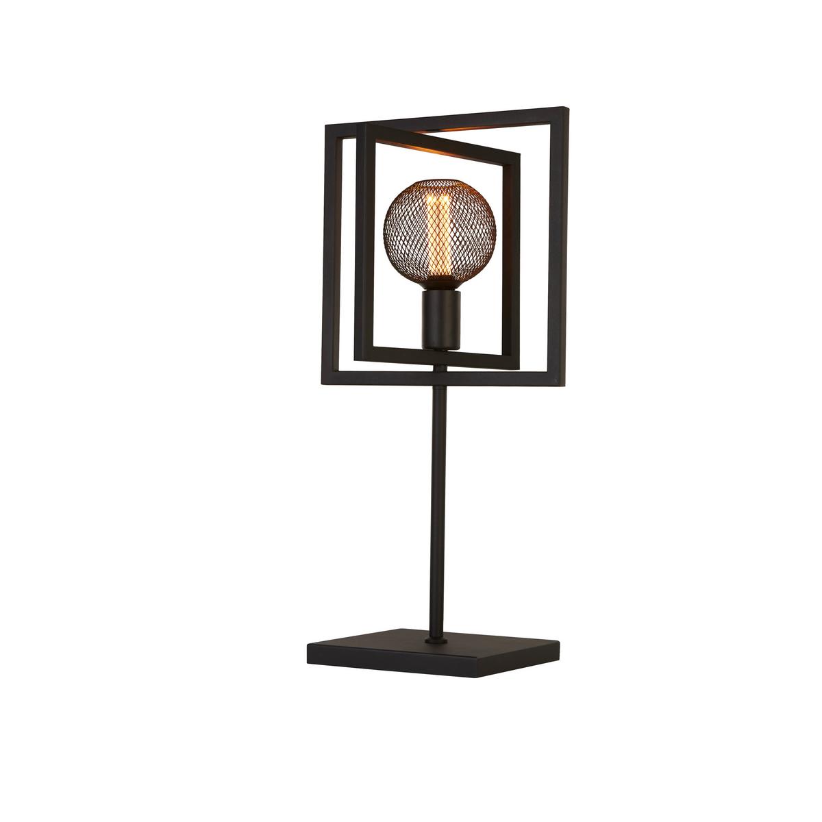 Tischleuchte Eu23201-1bk - Schwarz, Design, Metall (25/29,5/60,5cm)