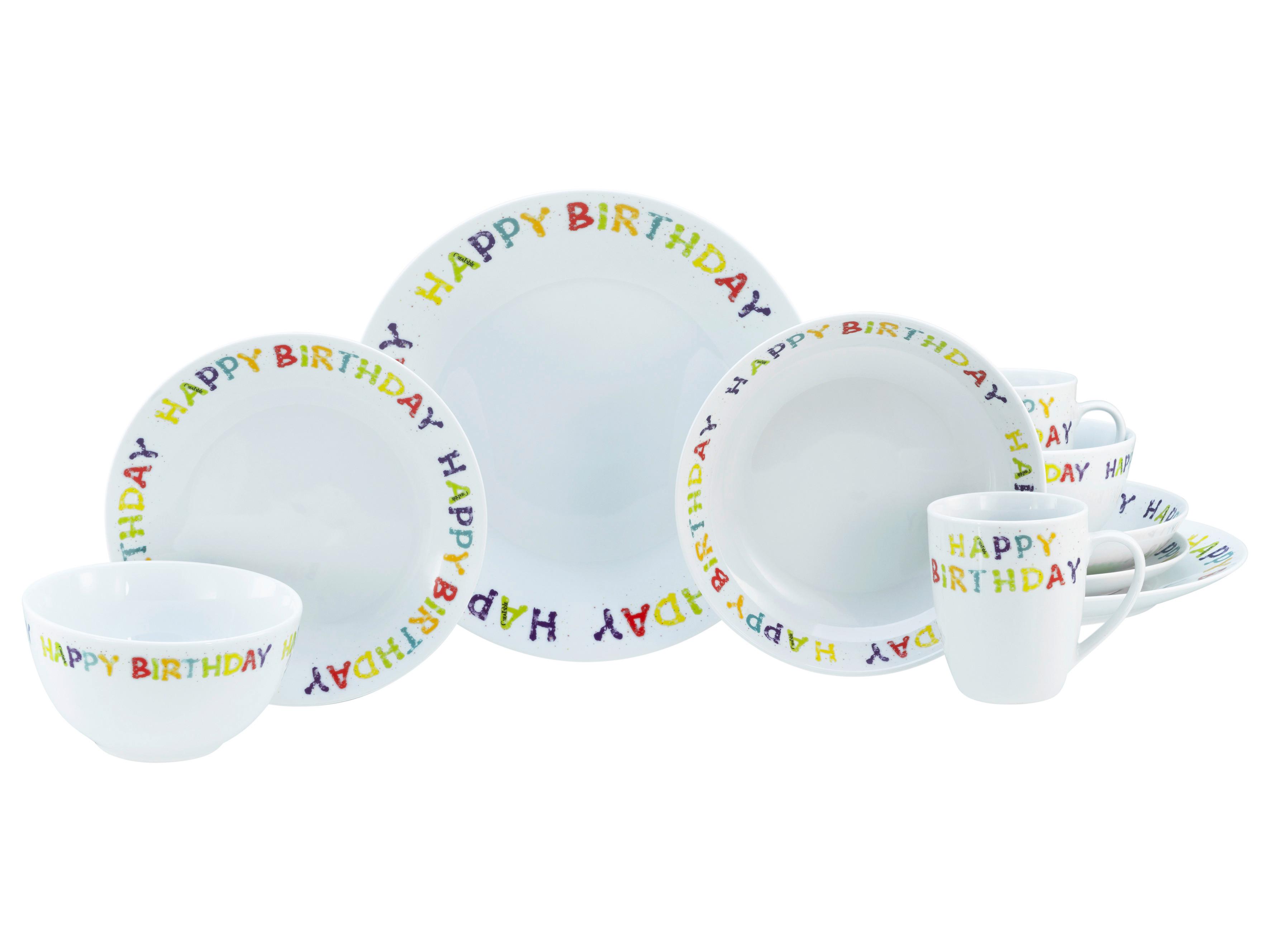 KOMBINOVANÁ SOUPRAVA HAPPY BIRTHDAY - vícebarevná, Basics, keramika - Creatable
