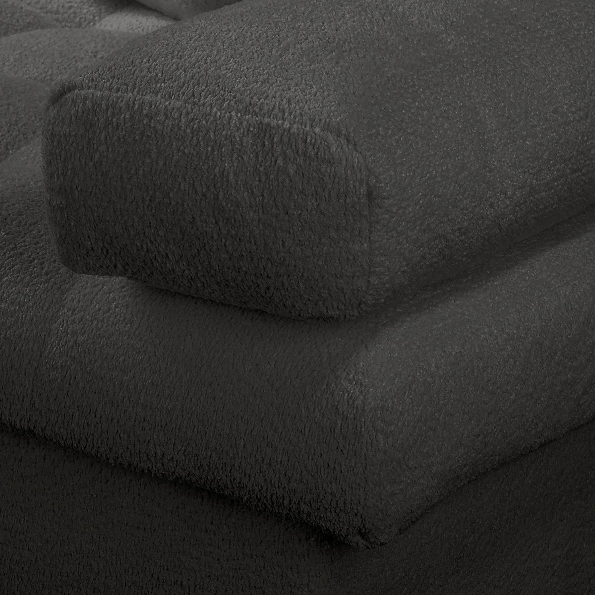 Bigsofa Naomi Dunkelgrau B: 284 cm - Dunkelgrau/Schwarz, Design, Textil (284/94/148cm) - Livetastic