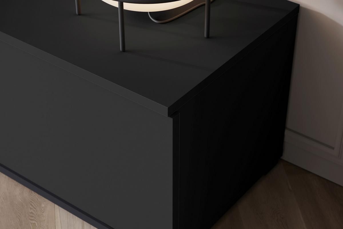 OBÝVACIA STENA CARO - čierna, Trend, kompozitné drevo/plast (262/141,9/33cm) - Livetastic