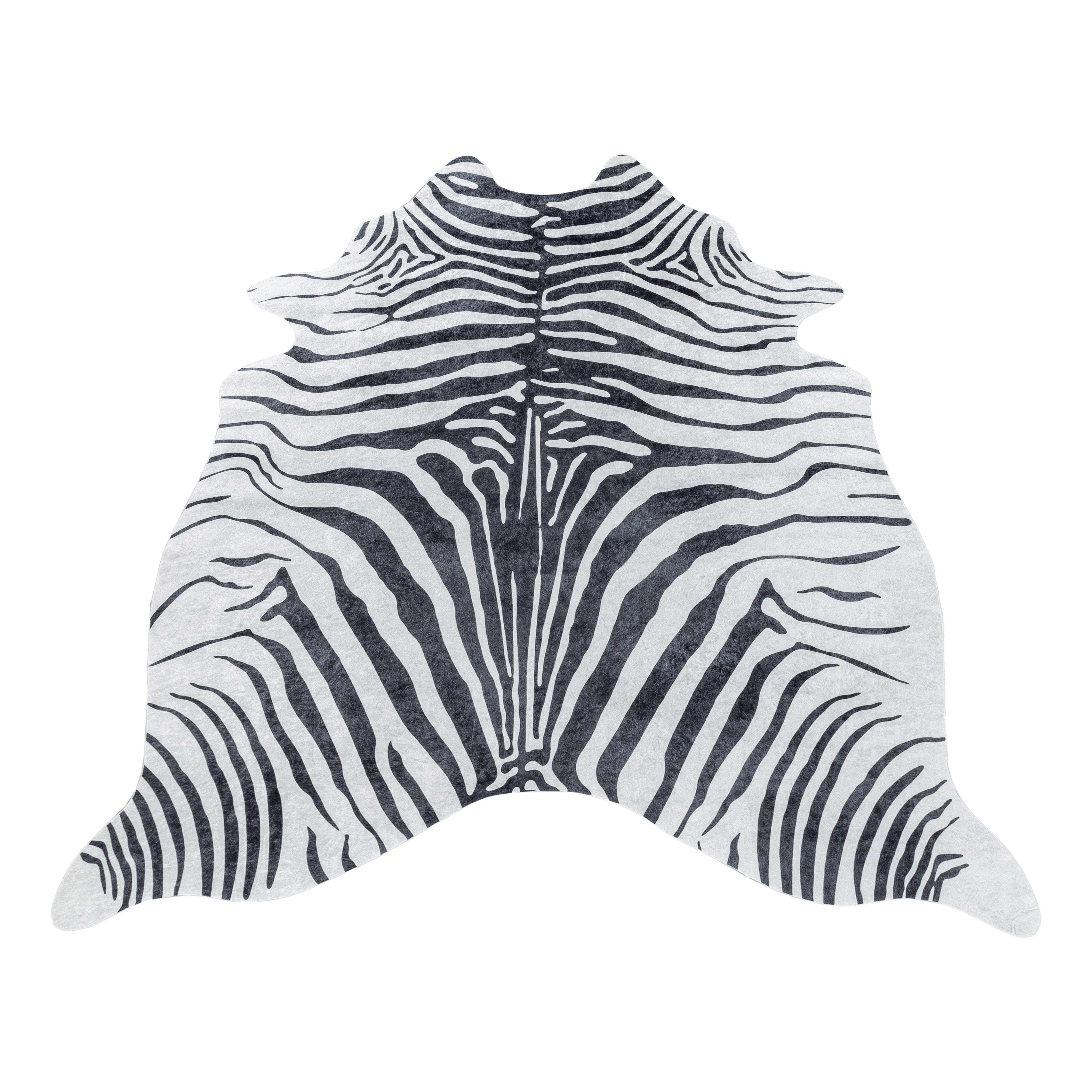 Flachwebteppich Etosha - Schwarz/Weiß, Design, Textil (100/135cm) - Novel