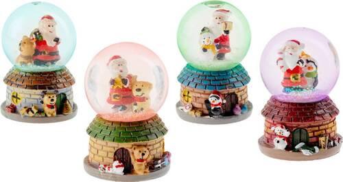 Schneekugel Santa - Multicolor, MODERN, Glas (4,5/7/4,5cm)