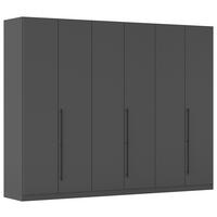 Kleiderschrank Safari B: 271 cm - Grau, KONVENTIONELL, Holzwerkstoff (271/210/54cm)