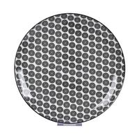 Plytký tanier SHIVA - čierna/biela, Lifestyle, keramika (27/2,cm) - Mömax