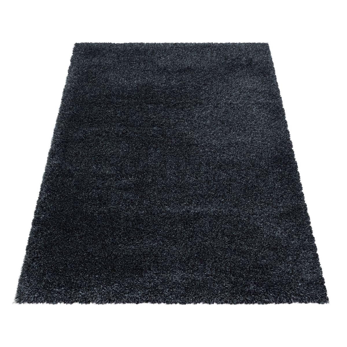Hochflor Teppich Anthrazit Naturfaser Fluffy 280x370 cm - Anthrazit, Basics, Textil (280/370cm)