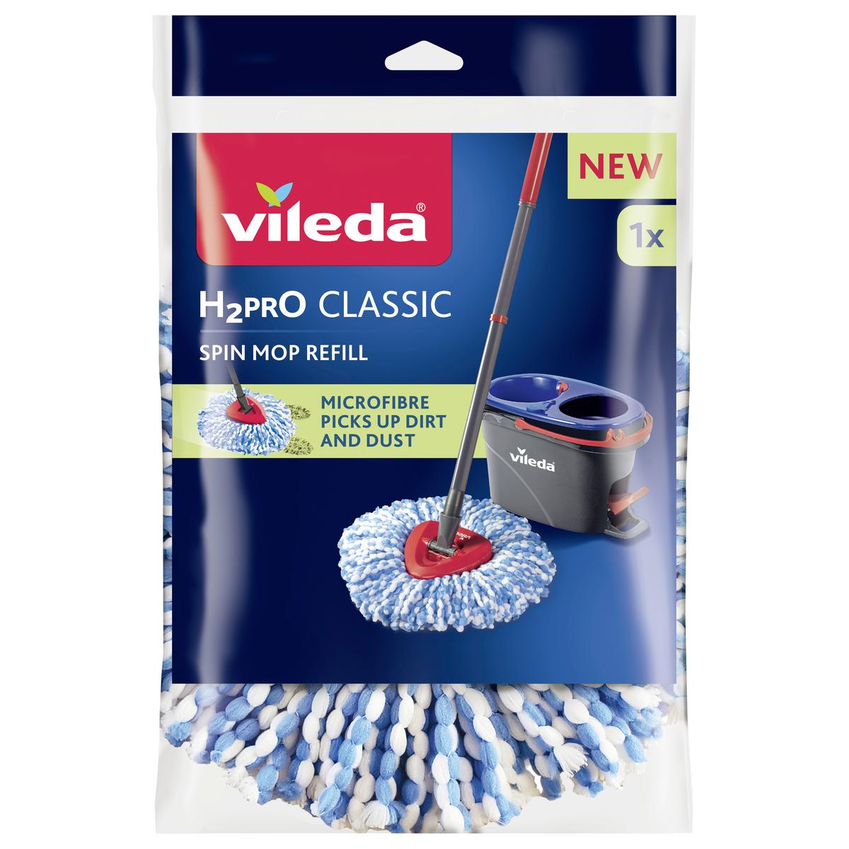 Vileda H₂pro Forgó Felmosó Utántöltő - többszínű, Basics, textil (30/22/5cm) - Vileda