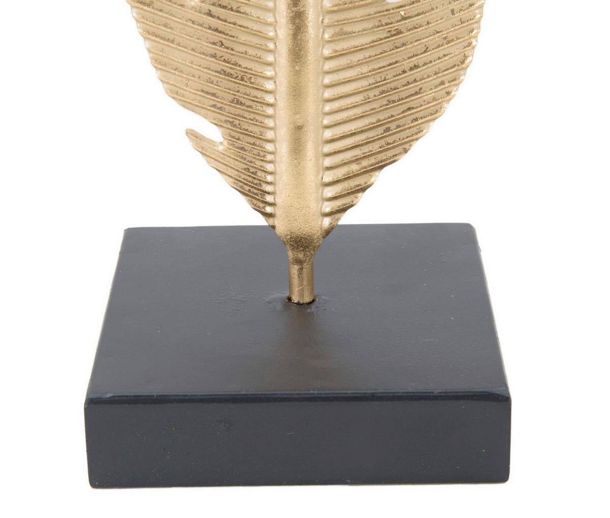 Skulptur Dekor Blatt Mit Kerzenhalter, B: 10 cm - Goldfarben, Basics, Metall (10/34/10cm)