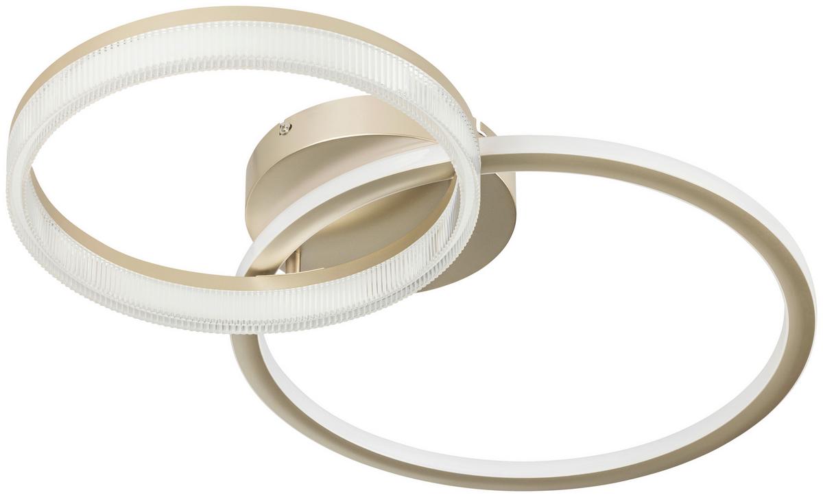 STROPNÉ LED SVIETIDLO RIO - šampanská, Modern, kov/plast (70/45/10cm) - Mömax