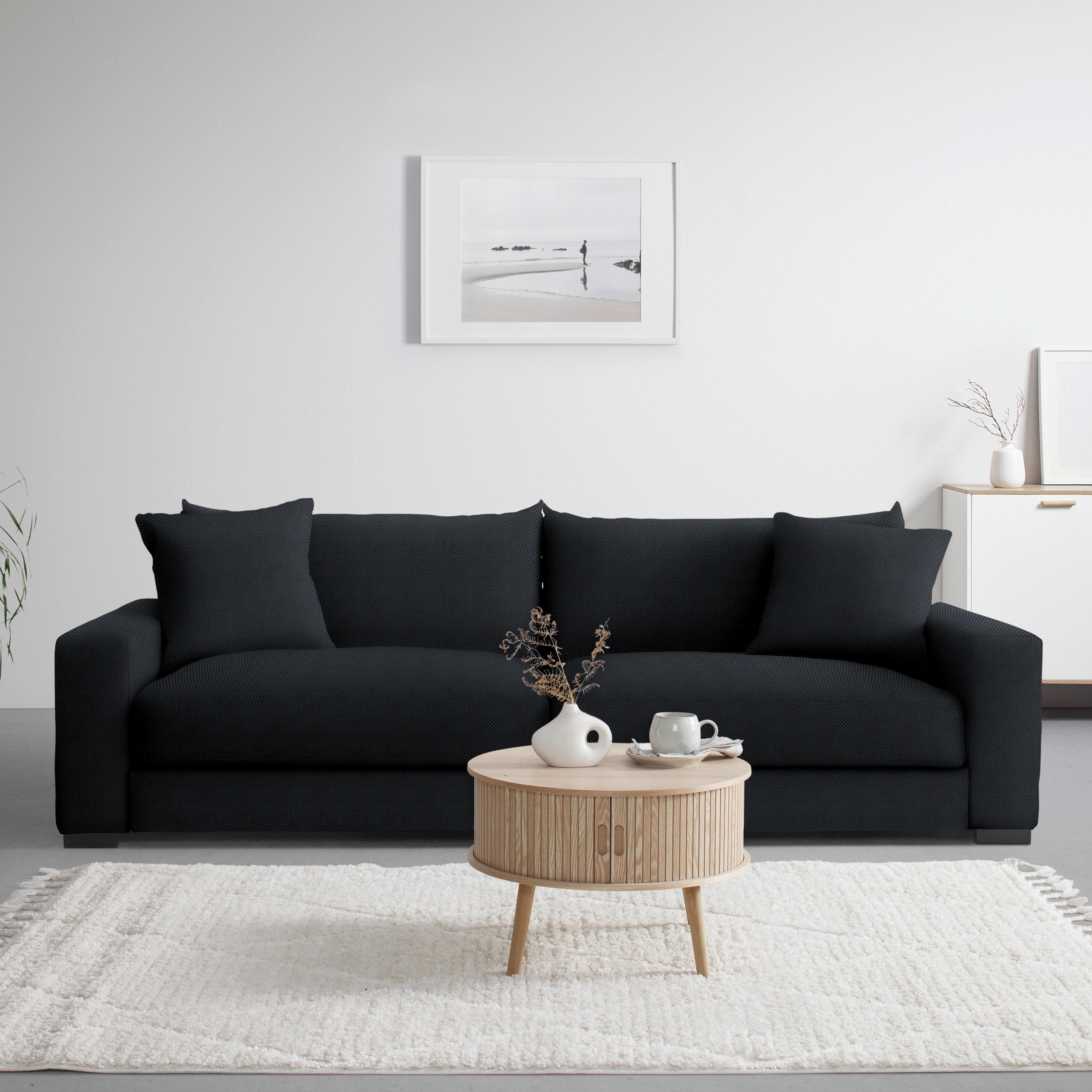 Mega pohovka PEDRO 1200, čierna - čierna, Modern, kov/drevo (261/83/124cm) - Mömax