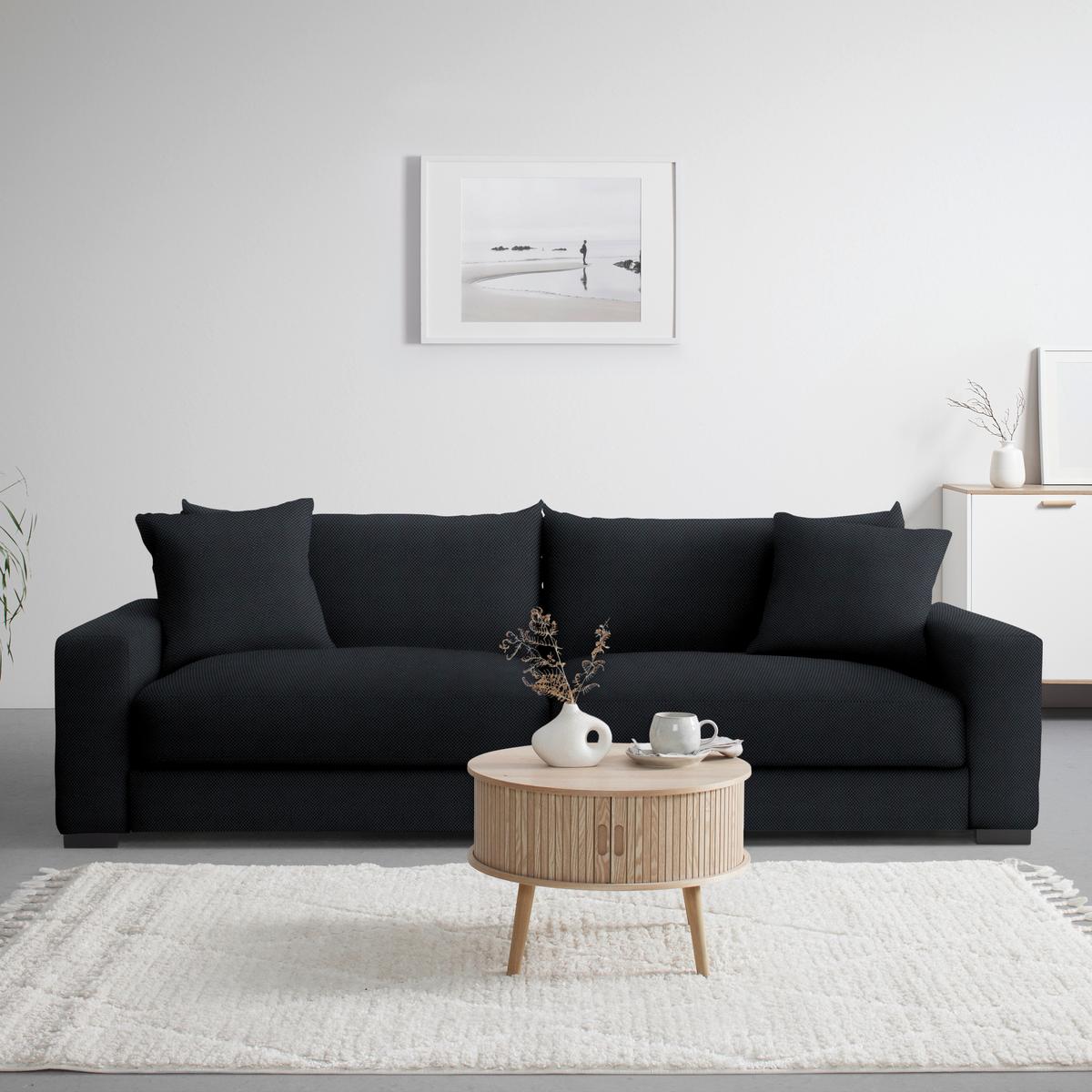 Mega pohovka PEDRO 1200, černá - černá, Moderní, kov/dřevo (261/83/124cm) - Mömax
