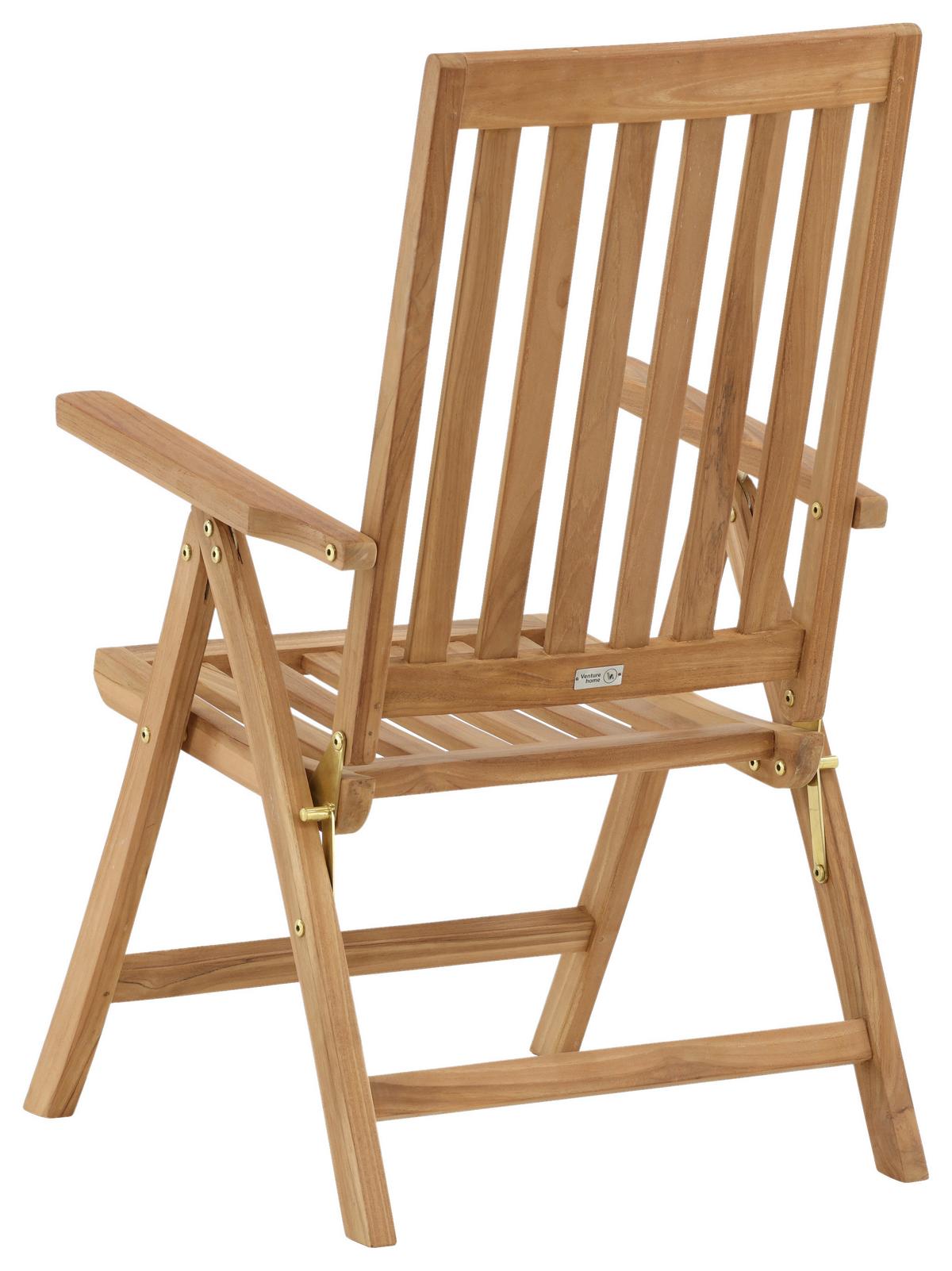 Klappstuhl Kenya - Teakfarben, KONVENTIONELL, Holz (62/105/73cm) - Gardenson