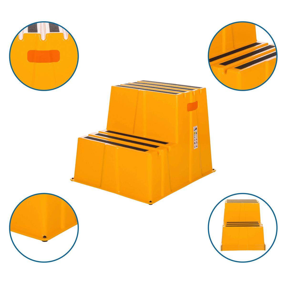 Tritthocker Tio-E2 - Gelb, Basics, Kunststoff (57/51/65cm) - MID.YOU