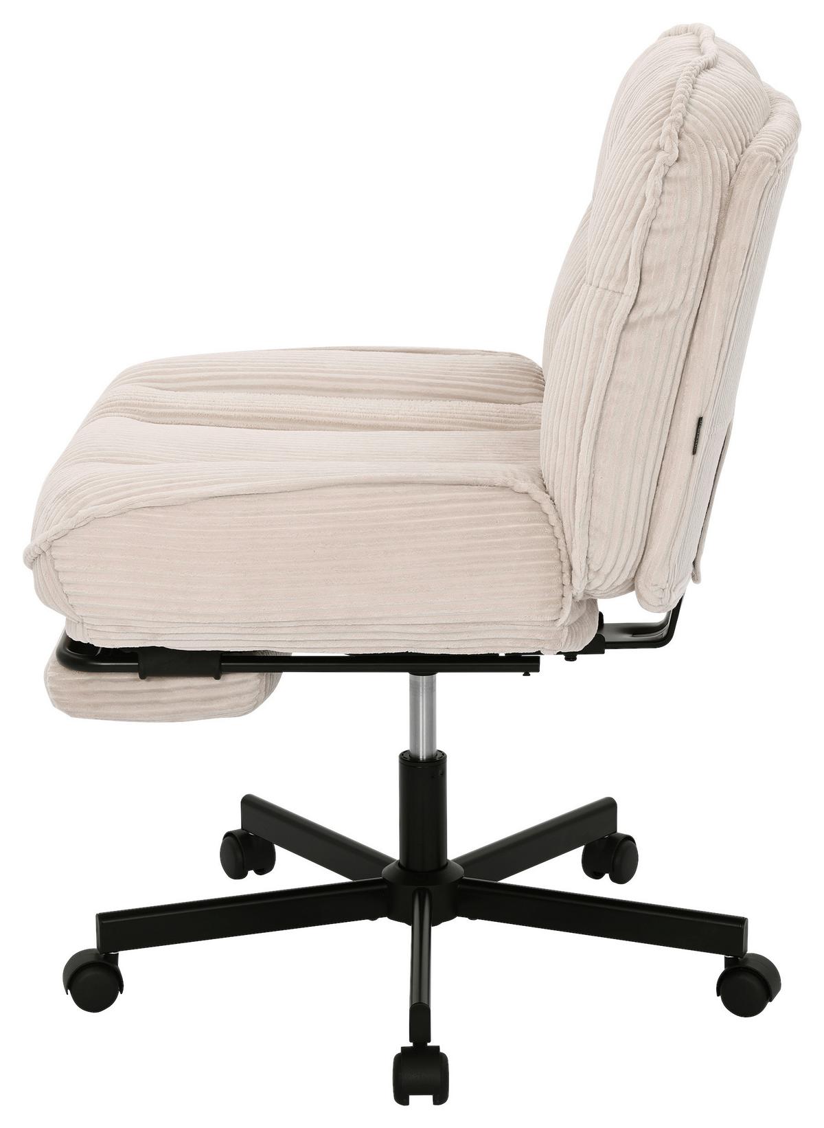 Drehstuhl Ahrhus Beige B: 67 cm - Beige/Schwarz, MODERN, Holz/Kunststoff (67/84.5-92.5/73,5cm) - Livetastic