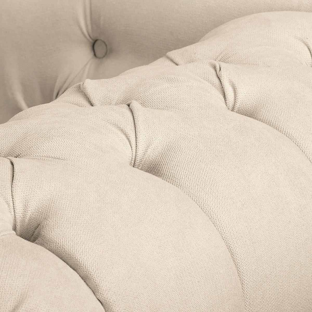 Récamiere Pako Creme B: 185cm - Creme/Braun, Design, Textil (185/93/75cm) - Livetastic