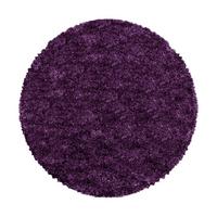 Hochflor Teppich Lila Fluffy Rund Ø 120 cm - Lila, Basics, Textil (120cm)