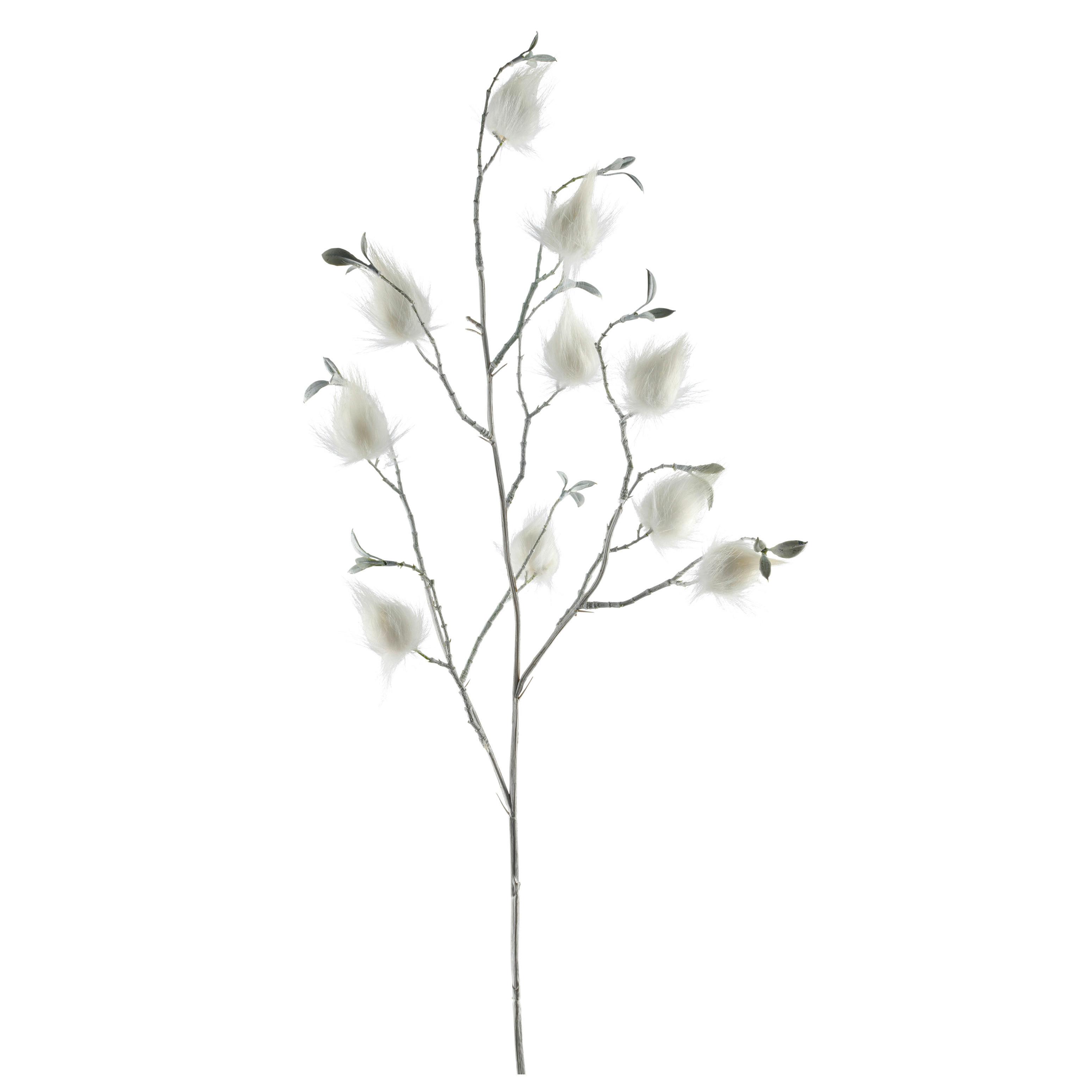 Umělá rostlina Výška: 76 cm - bílá/hnědá, Basics, plast (76cm) - Mömax