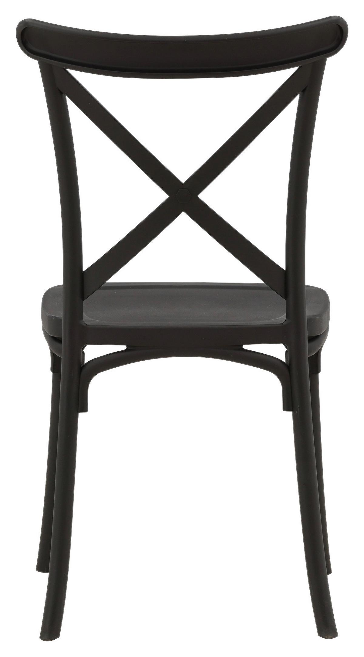 Stuhl-set Crosett - Schwarz, Design, Kunststoff (52/90/55cm) - Livetastic