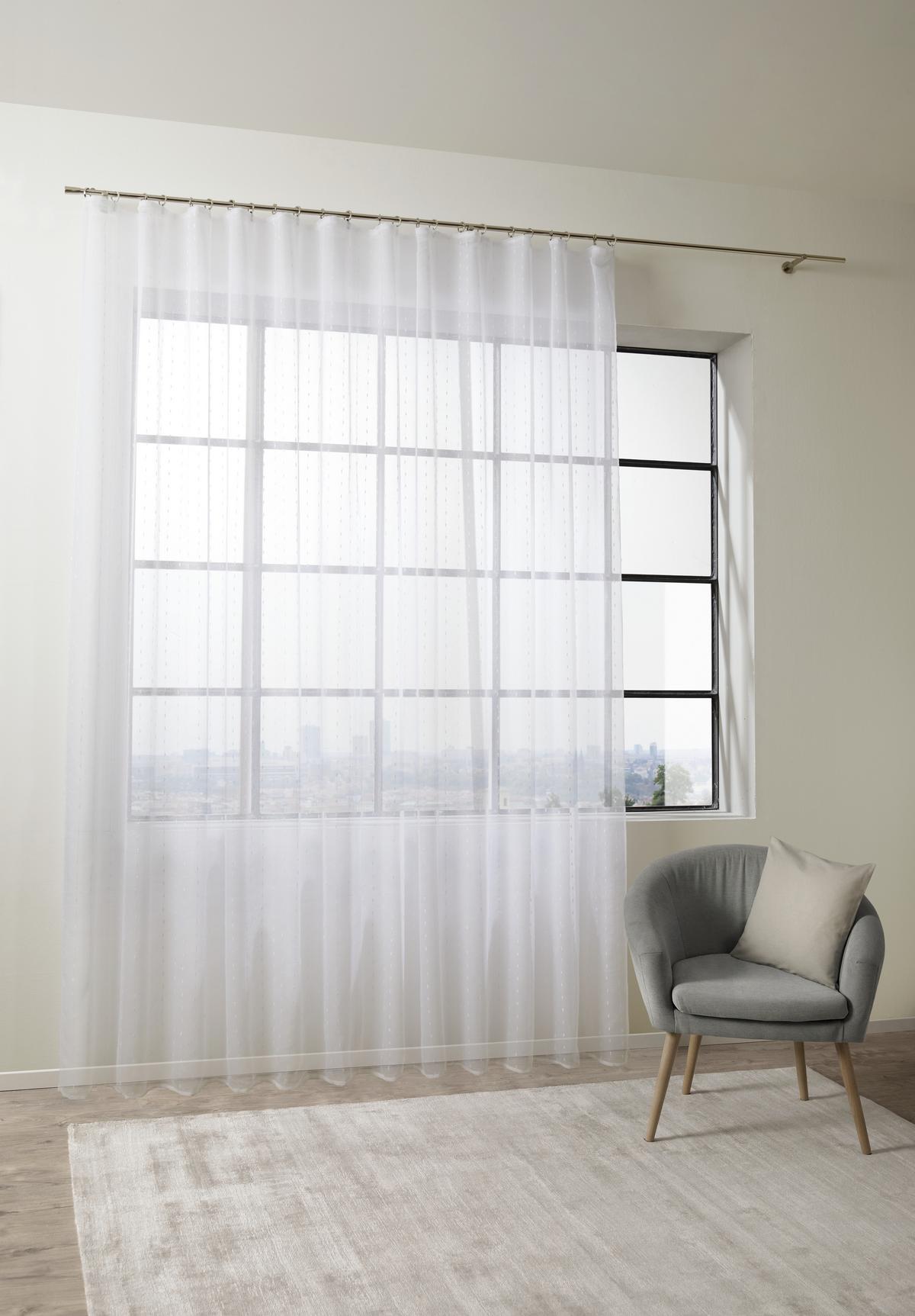 Kusová záclona Lisa store 3, 300/245cm - bílá, Romantický / Rustikální, textil (300/245cm) - Modern Living