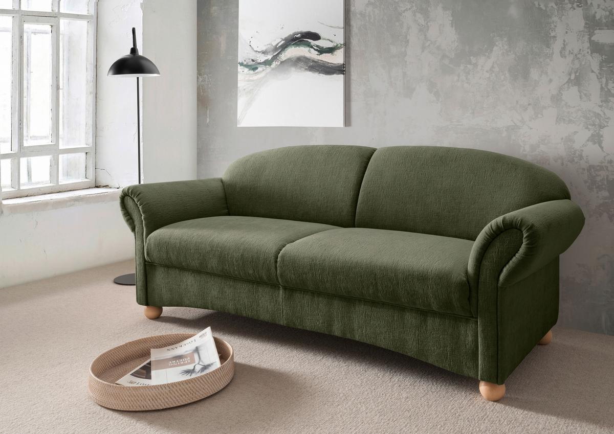 2,5-sitzer Torello Grün B: 198cm - Wildeiche/Grün, KONVENTIONELL, Textil (198/84/80cm) - Livetastic