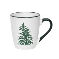 Kaffeebecher Mauna - Dunkelgrün/Weiß, Basics, Keramik (350ml) - Luca Bessoni
