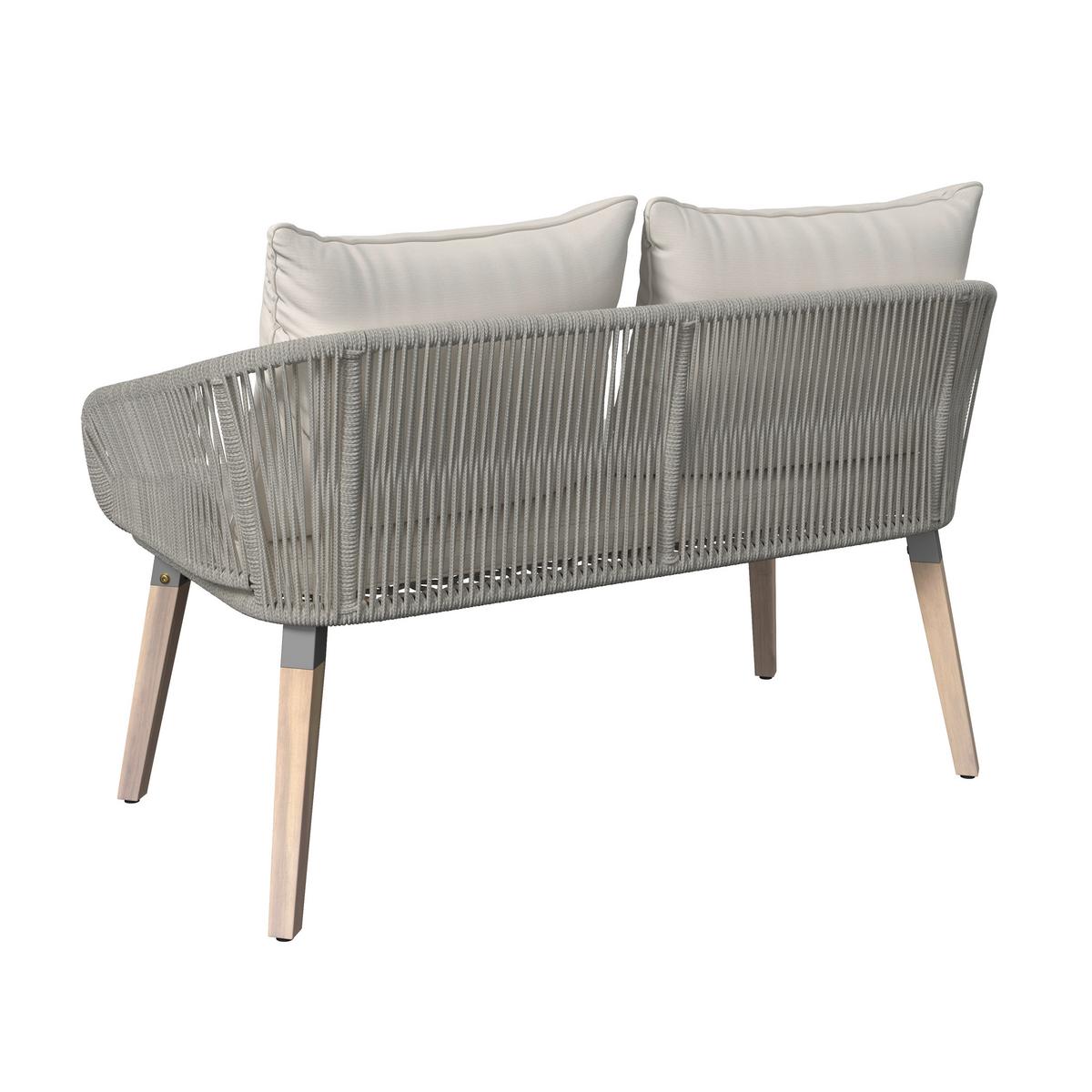 TERASOVÁ SEDACIA SÚPRAVA ELODIE - hnedá/čierna, Modern, drevo/textil - Bessagi Garden