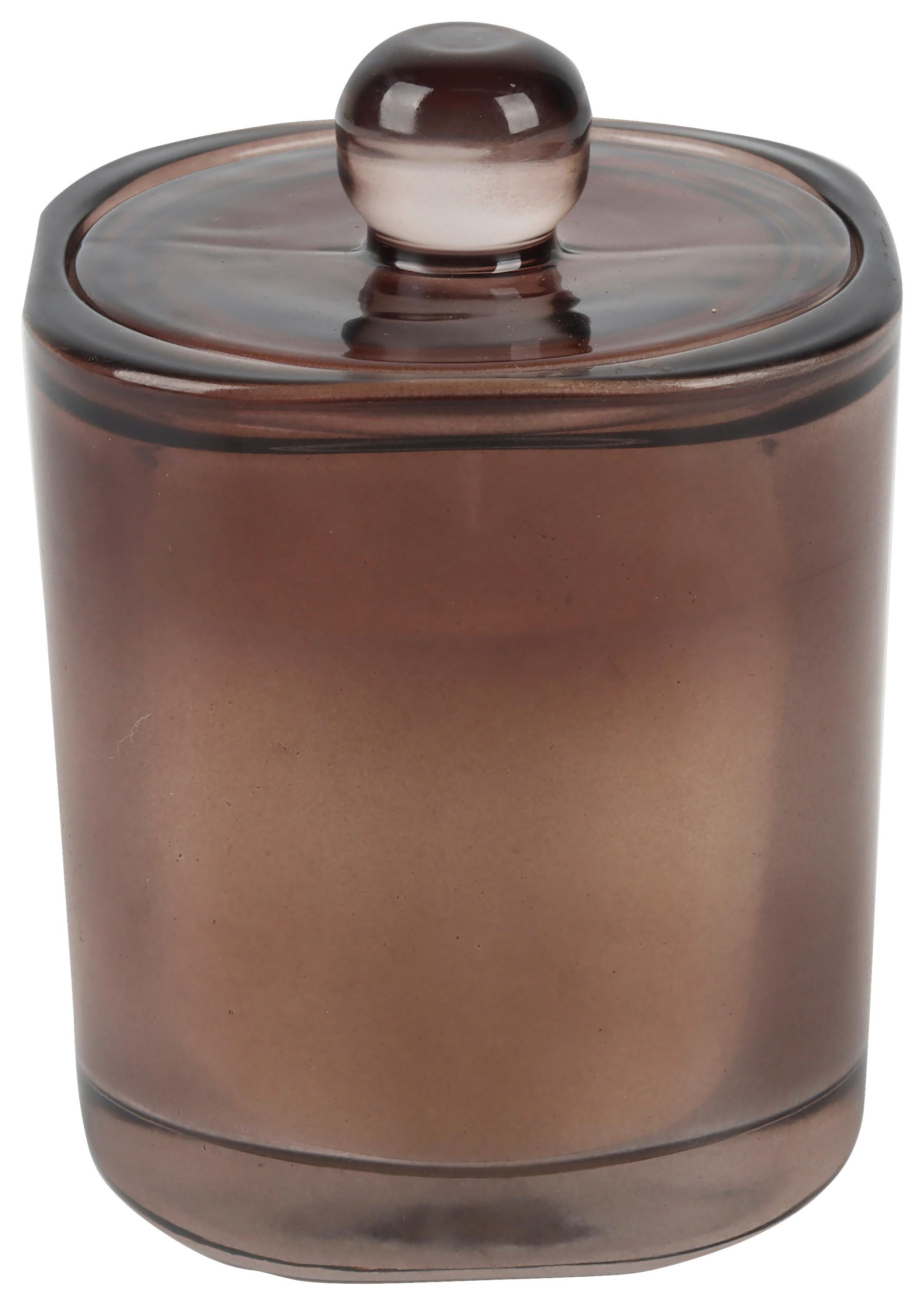 Sviečka KALI - hnedá, prírodné materiály/sklo (8,1/11,3/8,1cm) - Mömax
