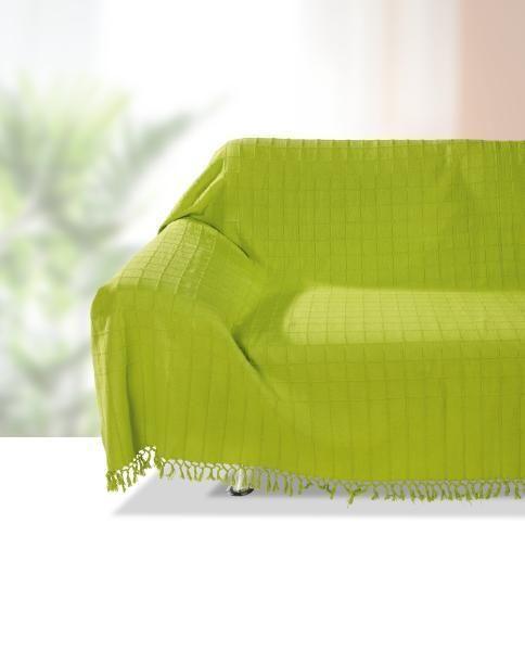 Überwurf Irina 140x210 cm - Grün, KONVENTIONELL, Textil (140/210cm) - Ombra