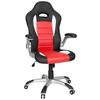 Gamingstuhl Game Sport Rot/schwarz/weiß - Rot/Silberfarben, MODERN, Kunststoff/Textil (64/118/57cm) - MID.YOU