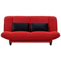 Schlafsofa Amalia Rot B: 200 cm - Rot/Schwarz, KONVENTIONELL, Textil (200/88/90cm) - MID.YOU