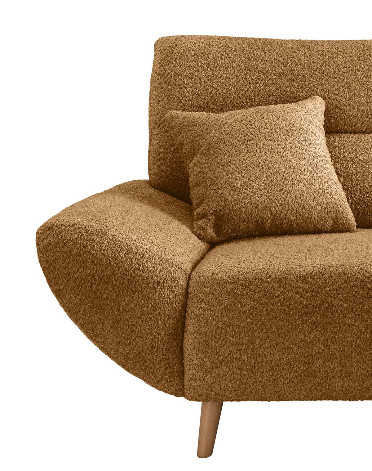 Ecksofa Drago Goldfarben S: 290x166 cm - Wildeiche/Goldfarben, KONVENTIONELL, Textil (290/166cm) - MID.YOU