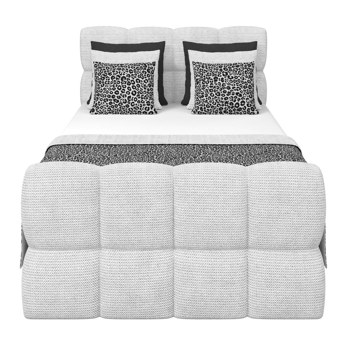 BOXSPRINGBETT inkl. Bettkasten 120x220 - Grauweiß/Schwarz, Trend, Holz/Holzwerkstoff (120/220cm) - Sembella