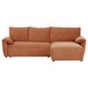 Ecksofa Cuty Rostfarben S: 266x180 Cm - Rostfarben/Schwarz, KONVENTIONELL, Textil (266/180cm) - MID.YOU
