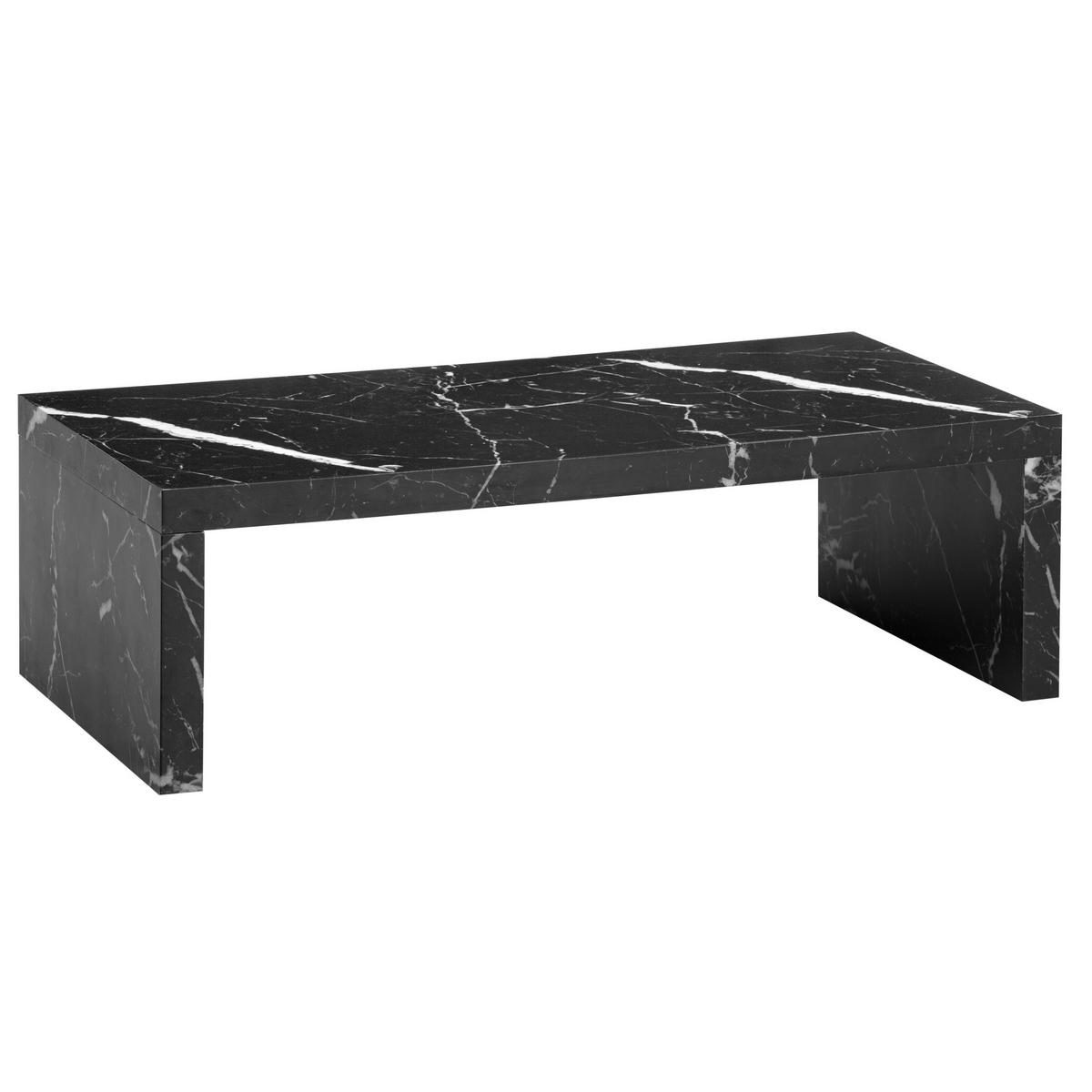 Couchtisch Schwarz L: 110 cm - Schwarz, Design, Holzwerkstoff (110/55/35cm) - Livetastic