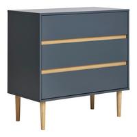 Kommode Bisley Chest Dunkelgrau B: 80cm - Dunkelgrau/Kieferfarben, Design, Holzwerkstoff (80/80/40cm) - MID.YOU