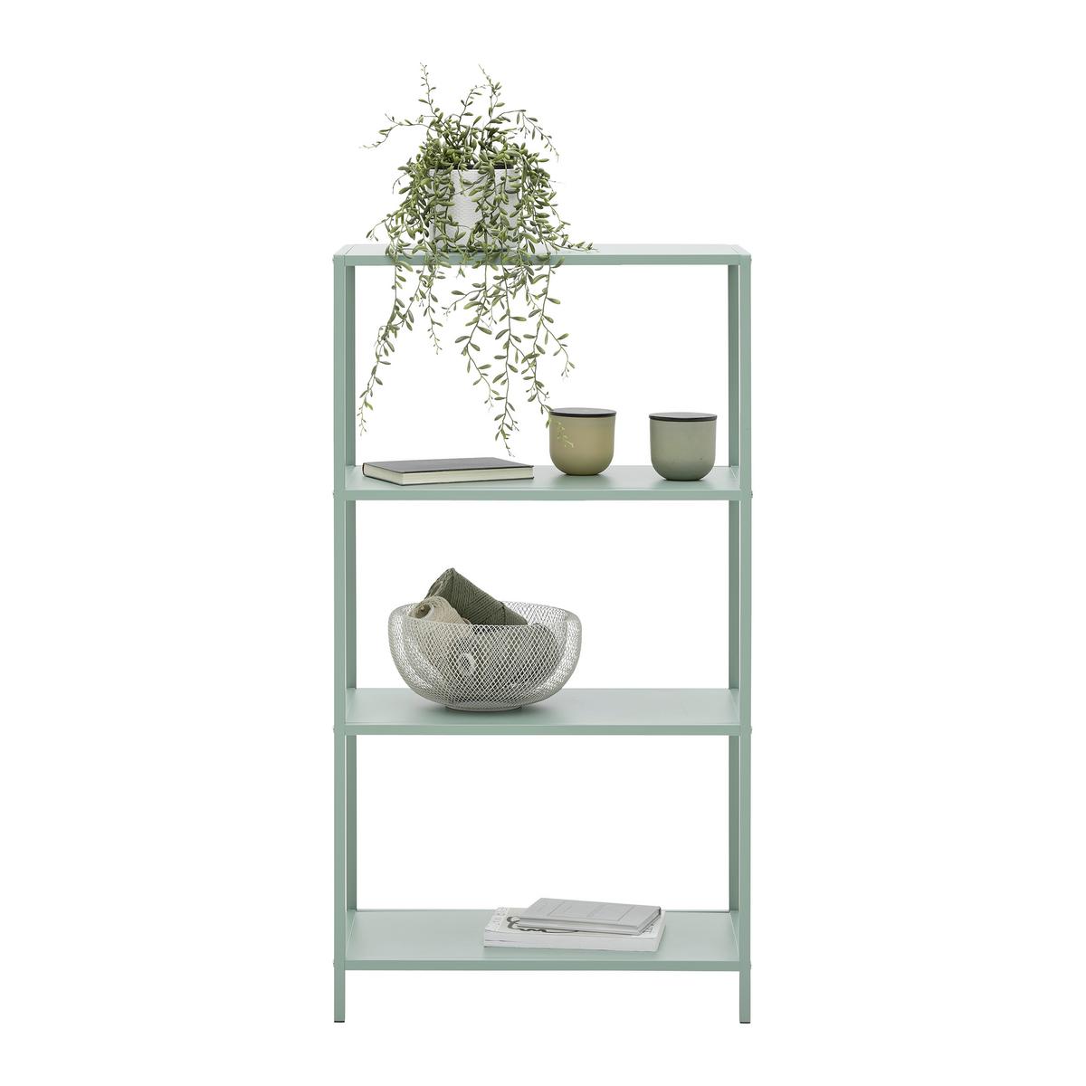 Regál HAVANNA, zelená - zelená, Modern, kov/kompozitné drevo (60/113/33cm) - Mömax