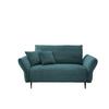 2-Sitzer-Sofa Vanilla Petrol - Petrol/Schwarz, Design, Textil (163/97/102cm) - Livetastic